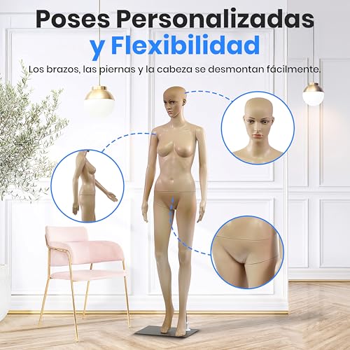 Maniquí de mujer de cuerpo completo 175 cm para escaparates y boutiques de moda 4