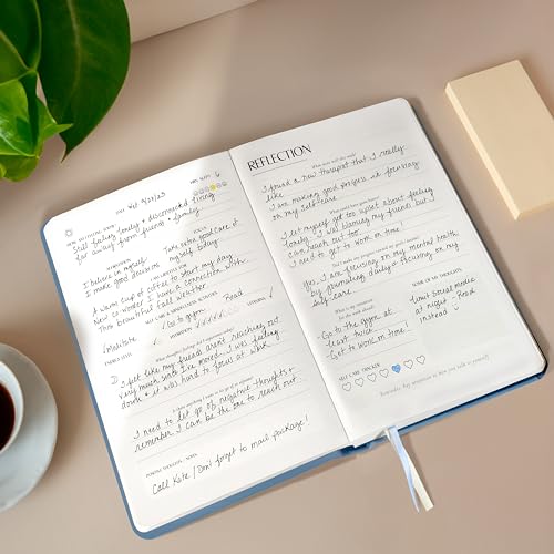 FINDING-BALANCE-Mental-Health-Journal--6-Month-Daily-Journal-with-Prompts-for-Mindfulness-Self-Care-Healing--Anxiety-Depression-Relief--Blue-Hardcover