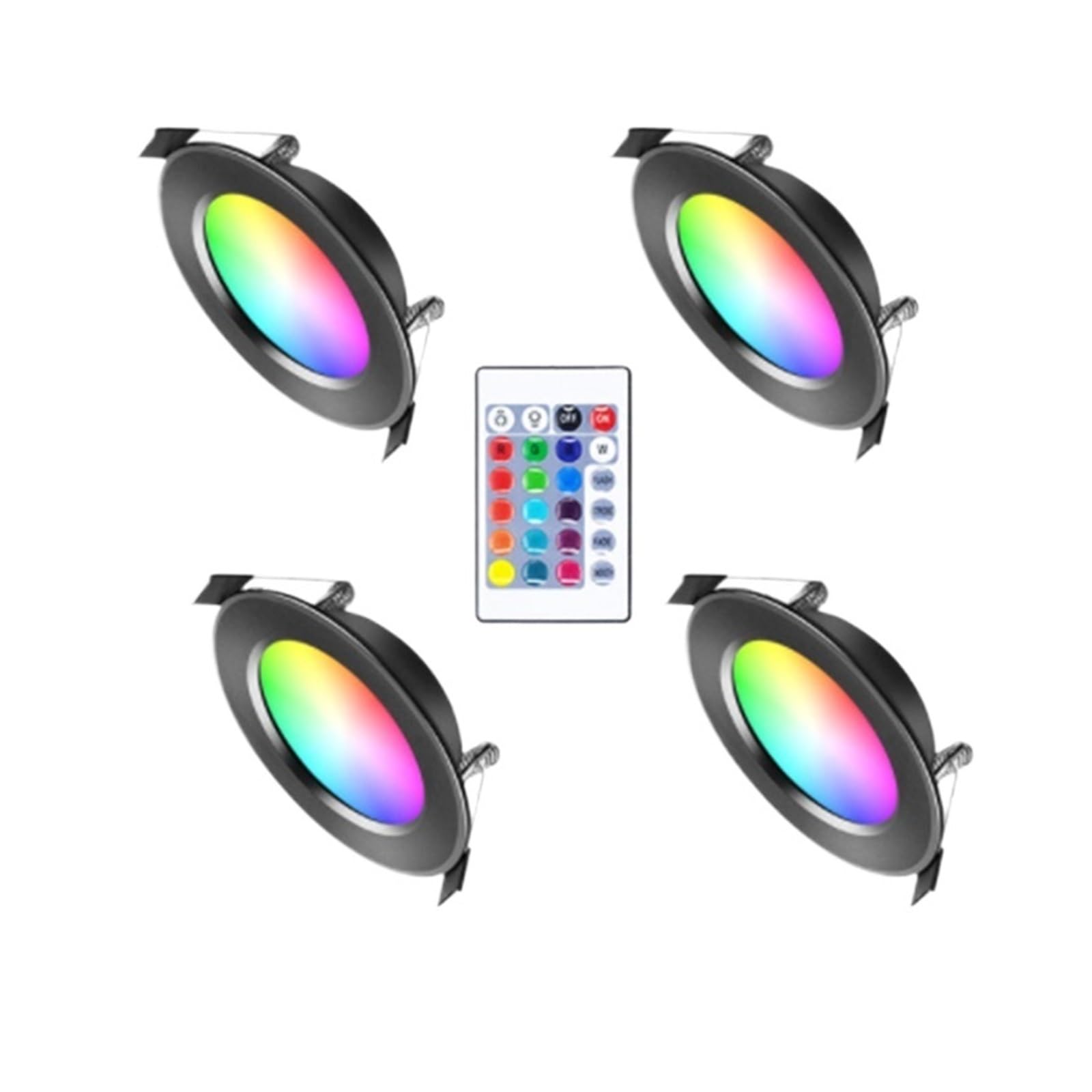 eufeifeiegds Faretto LED da incasso 9W RGB con telecomando, faretto soffitto dimmerabile, a impermeabile 220V(WHITE,RGB_12W)