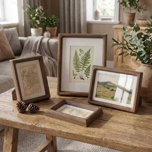 Cadre de 10 x 15 cm en bois de noyer avec coins arrondis pour offrir un souvenir - 3
