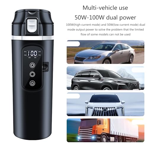 Taza de viaje eléctrica 500ml acero inoxidable 12V 24V miniatura 2