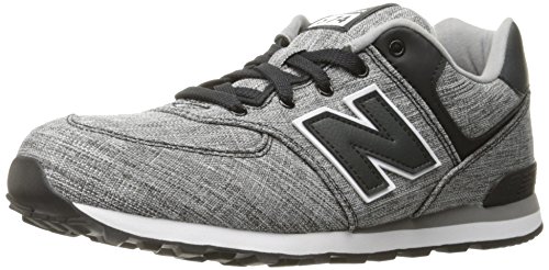 New Balance Unisex-Baby 574 V1 Leisure-Lace Up Sneaker, Castlerock/Black, 3 W US Infant