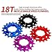 FYYDSCM Single Speed Flywheel Conversion Kit 18T Cassette Cog for MTB Road Bike Freewheel Chain 7075 Aluminum Alloy CNC(16T Silvery)