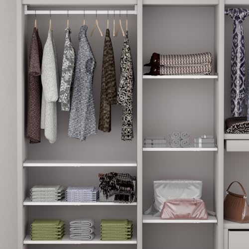 Slideep Adjustable Closet Shelf With Seamless Sticker, Metal Expandable Wardrobe Shelves Organizer For School Locker thumb #1