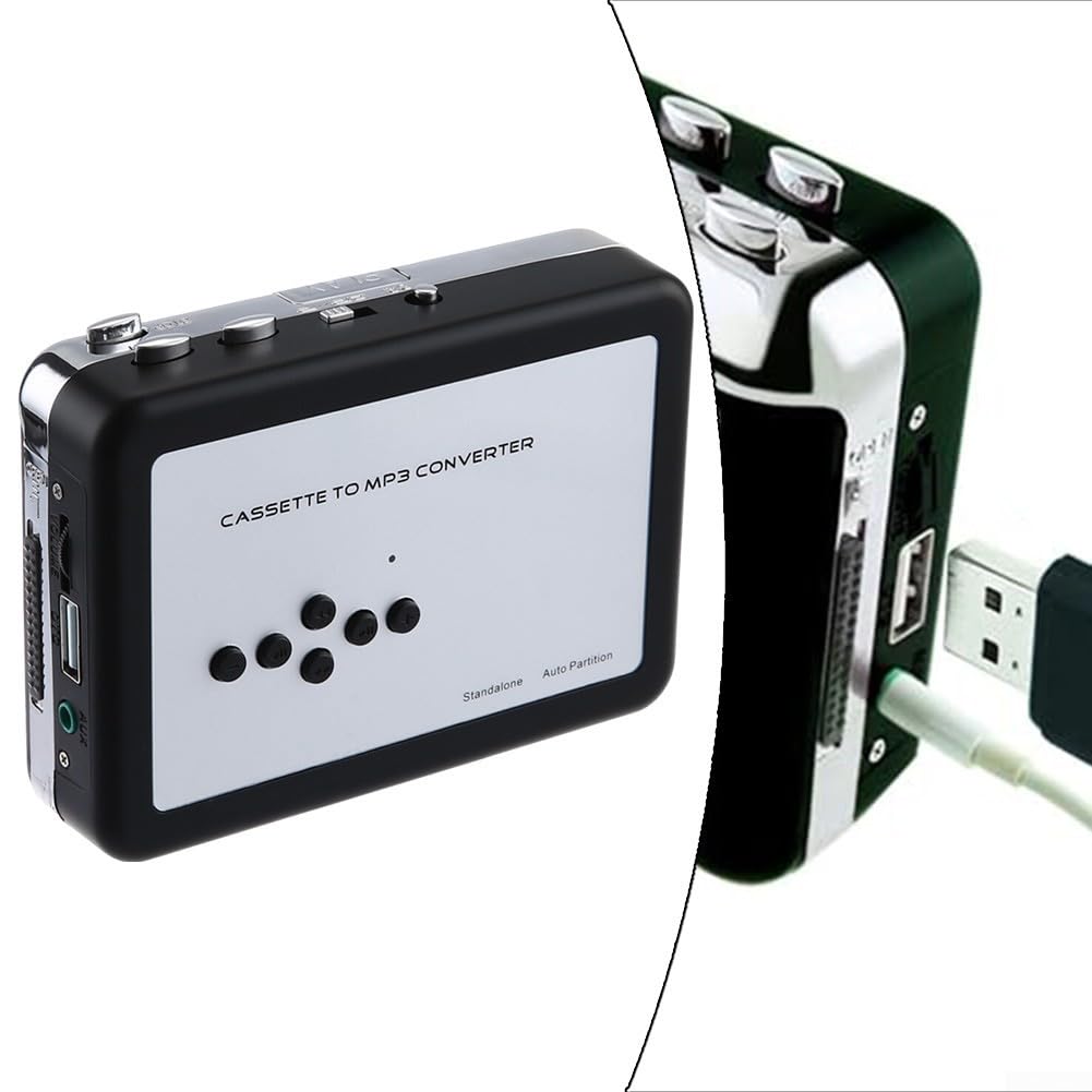 Convertidor de casete a MP3 alimentado por USB para una cómoda conversión de música en cualquier lugar