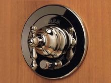 Rohl AC200X-IB Cisal Pressure Balance Cross Handle with Diverter Cis Trim Kit, Inca Brass