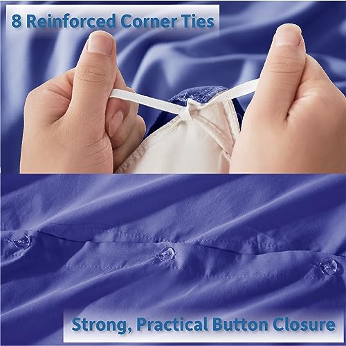 Nestl FBA_COMINHKG118531 Royal Blue Duvet Cover Queen Size - Soft Double Brushed Queen Duvet Cover Set thumb #3