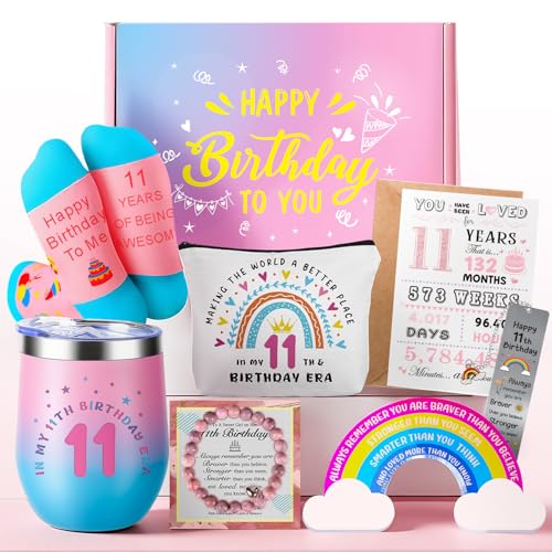 11th Birthday Gifts for Girls - Fabulous 11 Year Old Girl Cool Presents Set Cute Unique Gifts Ideas for Her Girl Age 11 Daughter Sister Niece Best Friend Teens Sweet 11th Happy Birthday Decorations