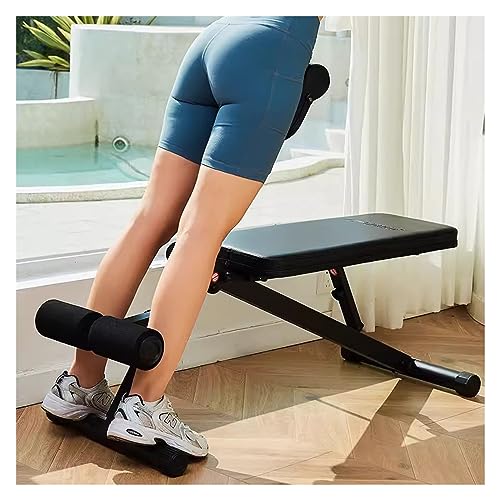 調節可能なローマンチェア説教者カールベンチ、折りたたみ式筋力トレーニング上腕二頭筋ベンチ、ジム/屋根裏/ガレージバックエクステンションマシン、身長5~6フィートの人向け