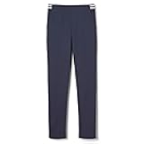 Girls Pull On Skinny Fit Stretch Pants with Elastic Waist and Pockets, School Uniform for Kids