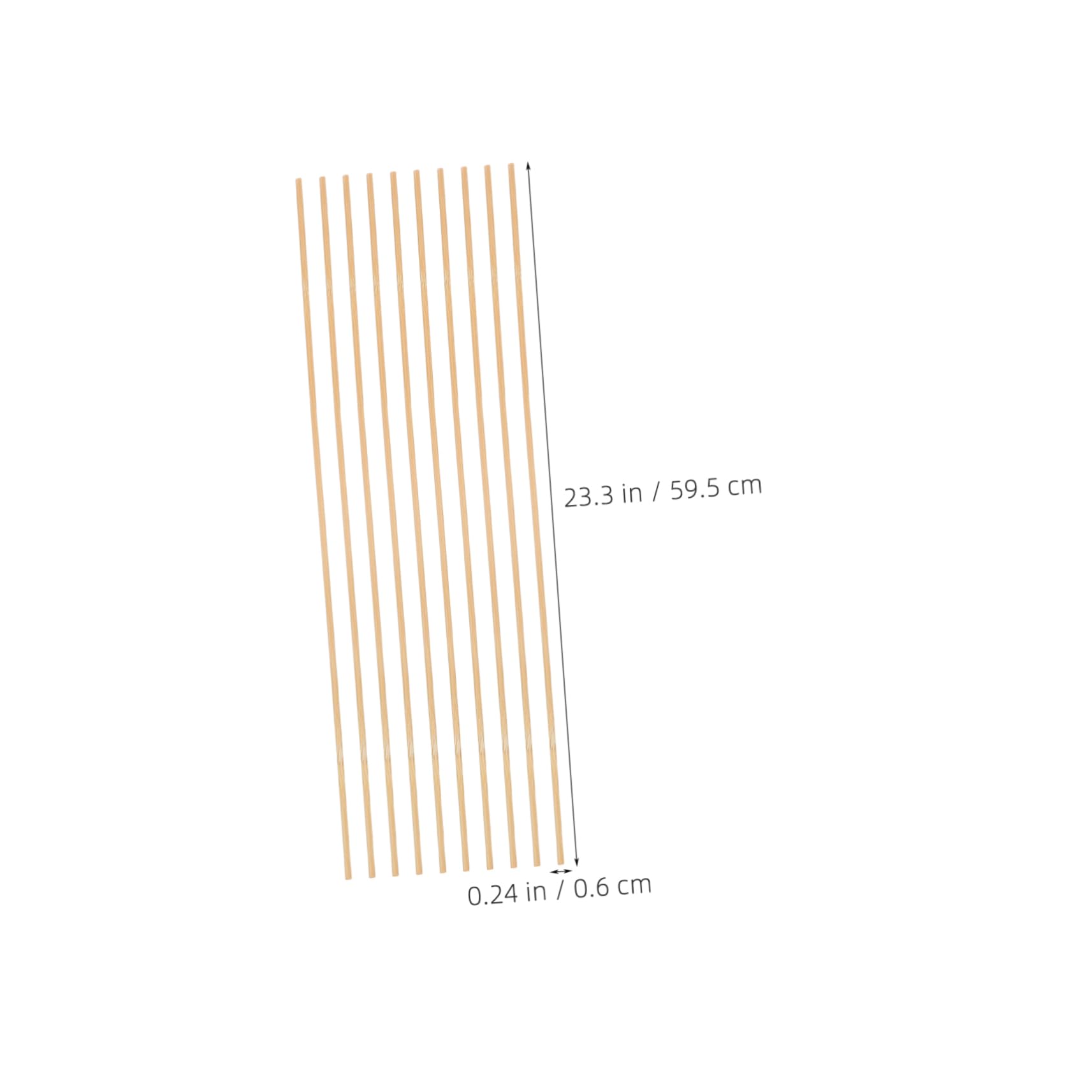 KONTONTY 10pcs Kite Construction Sticks Bamboo Dowel Rods Craft Dowel Rods Thin Wooden Kite Sticks for Boys and Girls for Birdcage Building DIY Crafts