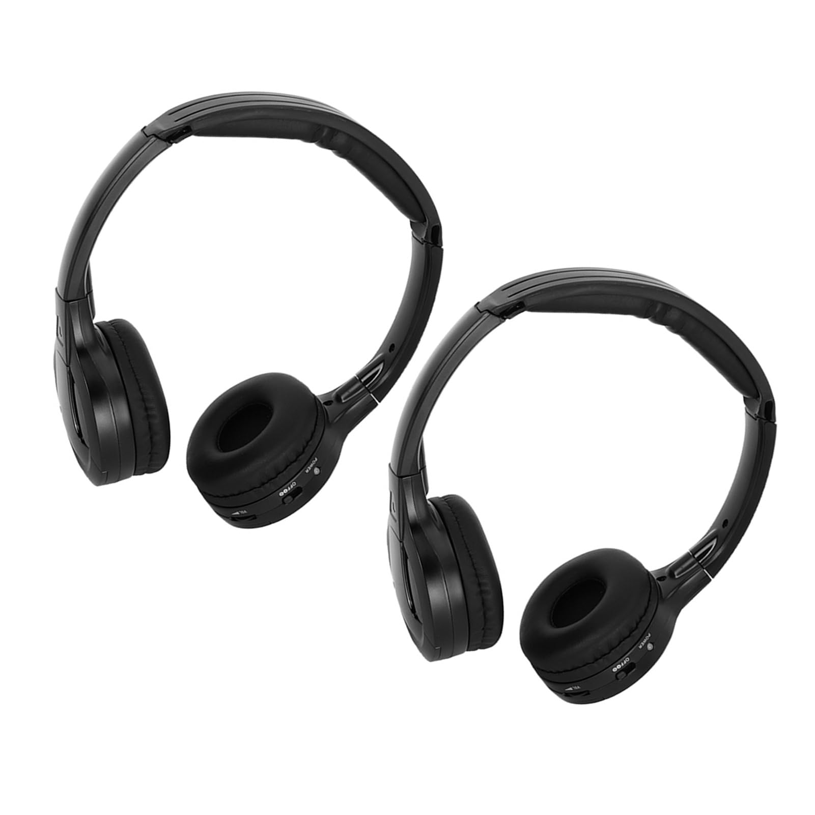 Tbest Espace 4, Casque IR, Écouteur De Voiture 2 Canaux Pliable, Infrarouge Casque sans Fil Infrarouge Casque Écouteur Stéréo pour Voiture Appui-Tête DVD