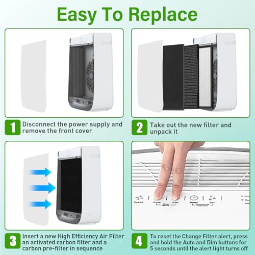 Image of 3000 Replacement Filters, Compatible with Air Doctor 3000, 3000M, 3000Pro Air Pur-ifier, 2 Air Filter, 2 Activated Carbon and 8 Carbon Pre-Filters