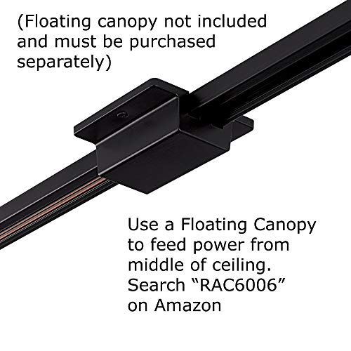 J.lumi Ral3002 Track Light Rails, Halo Single Circuit Track System, 3 Ft Per Track, 2 Tracks Per Pack (Total 6 Ft Run), Black #TOP5