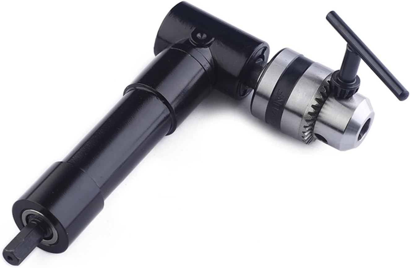 90 Degree Right Angle Drill Attachment Adapter for Electric Drill Aluminum Chuck Holder