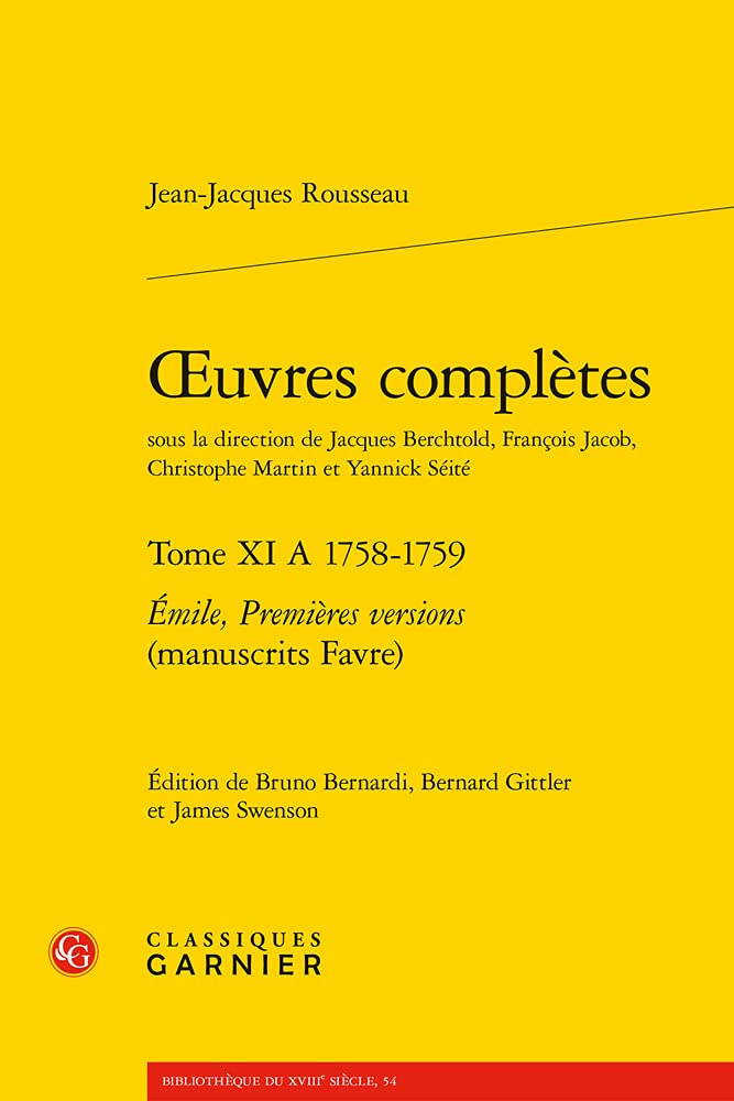 Oeuvres complètes: Tome 11 A, 1758-1759, Emile, Premières versions (manuscrits Favre): 54
