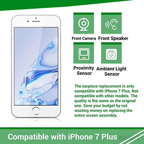 For Iphone 7 Plus Ear Speaker Replacement Repair Kit Earpiece 7Mp New Front Camera Replacement Module Part With Ambient Light Sensor Proximity Sensor Flex Cable Connector Fix Tools A1661 A1784 A1785 #TOP2