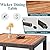 Shintenchi 5 PCS Patio Dining Set, Wicker Outdoor Table and Chairs with Soft Cushions, Patio Furniture Set with Wood Table Top for Backyard, Deck and Garden, Brown Rattan