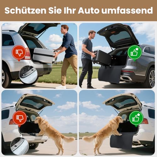 KYG Ladekantenschutz Kofferraum Wasserabweisend und Kratzfest Kofferraum Schutzmatte Langlebig Kofferraummatte für Hunde Universalgröße 105x80cm