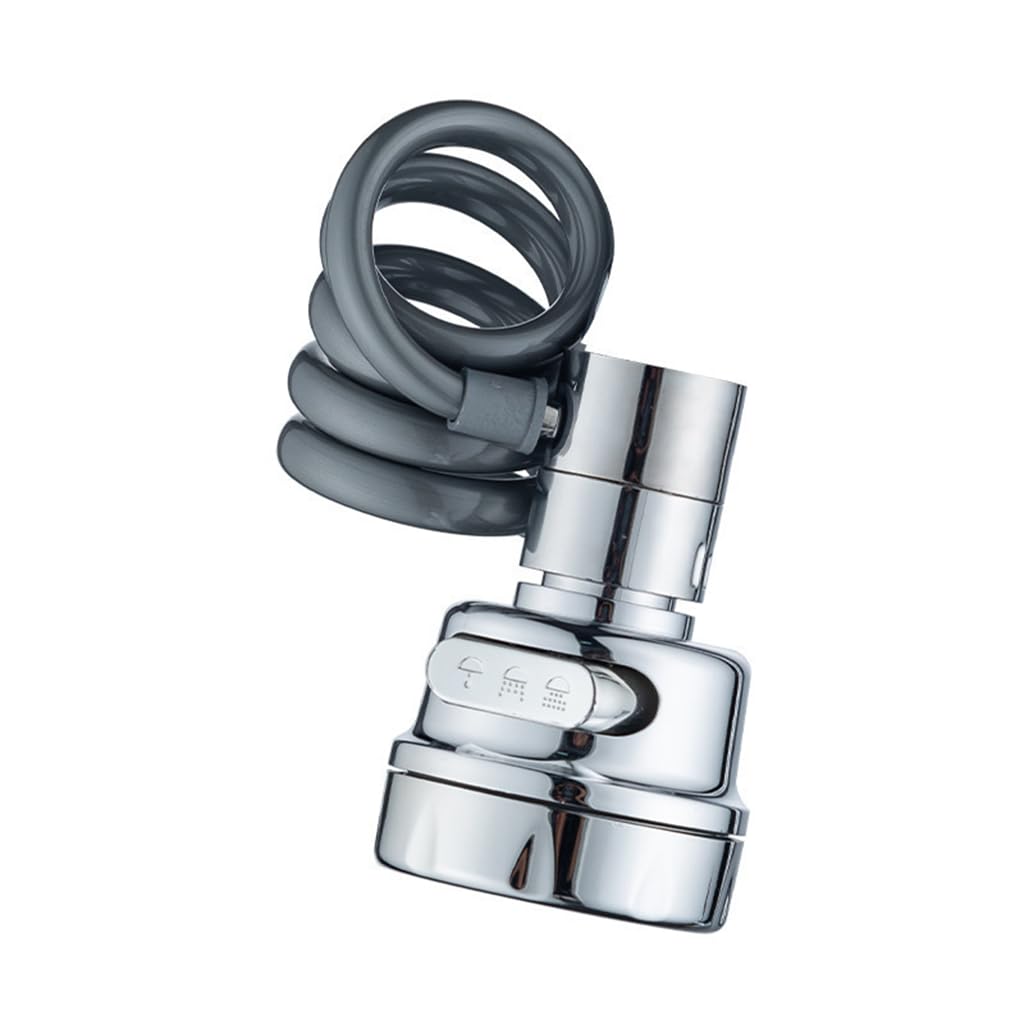 HASTHIP® 360° Rotating Kitchen Faucet Extender, 3 Spray Modes, Pressurized Spring Coil Hose Extension, Pull-Down Sprayer, Universal Bathroom Kitchen Faucet Spout for High-Arch Spout, Deep Sinks-image-15