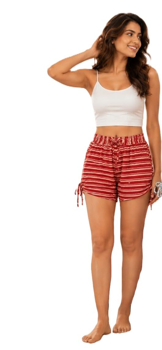 ukal Women's and Girl's Cotton Shorts Printed Bottom Casual Night Wear Comfortable Fit (Prints May Vary)-picture-33