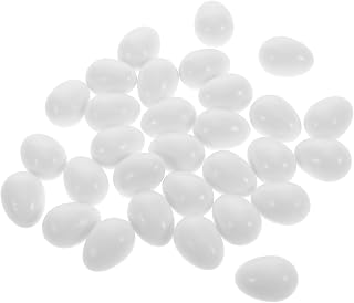 Mikikit 30pcs Realistic Parrot Egg Dummies for Pigeon Breeding Artificial Bird Egg for Nest Management Hatching Aid for Various Bird Species