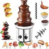 fuente de chocolate industrial Fun Fun - Haciendo este una fiesta favorita perfecta para fiestas de cumpleaños, reuniones familiares, bodas y duchas de bebé. Disfrute de fresas, cuñas de manzana, cerezas, malvaviscos, palomitas de maíz, pretzels, alas, verduras.