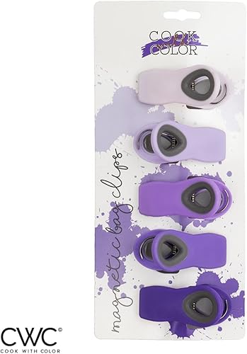 Miniatura 71 de COOK WITH COLOR Clips para bolsas con imán, clips para alimentos, clips para chips, clips para bolsas para almacenamiento de alimentos con agarre