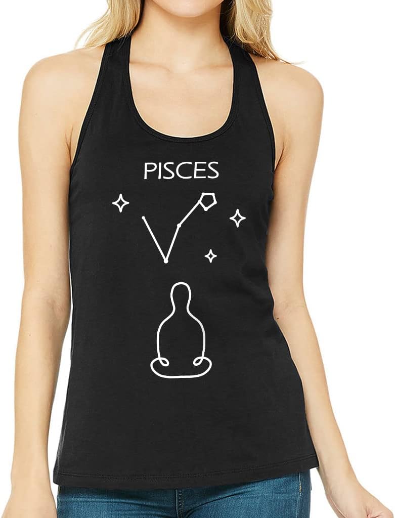 Pisces Design Women's Racerback Tank - Sign Tank Top - Cute Workout Tank