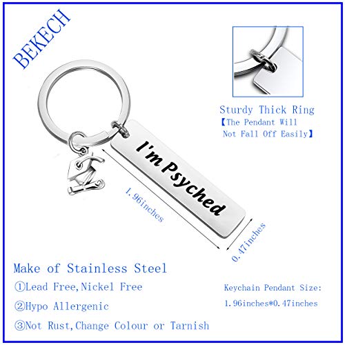 BEKECH Psychology Major Graduation Gifts I’m Psyched Grad Cap Charm Keychain for PHD Graduates2