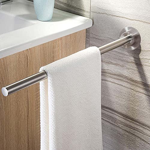 Toallero Sin Taladro, Toallero Barra Acero Inoxidable, Toallero Baño Fuerte Adhesivo Juego de Accesorios de Baño con Tornillos, Llave Hexagonal, Instrucciones de Uso, Gancho Autoadhesivo