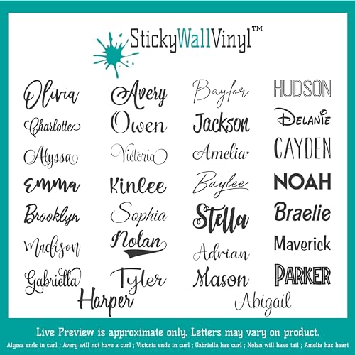 Vinilo Decorativo Personalizado para Pared - Nombre Bebé miniatura 2