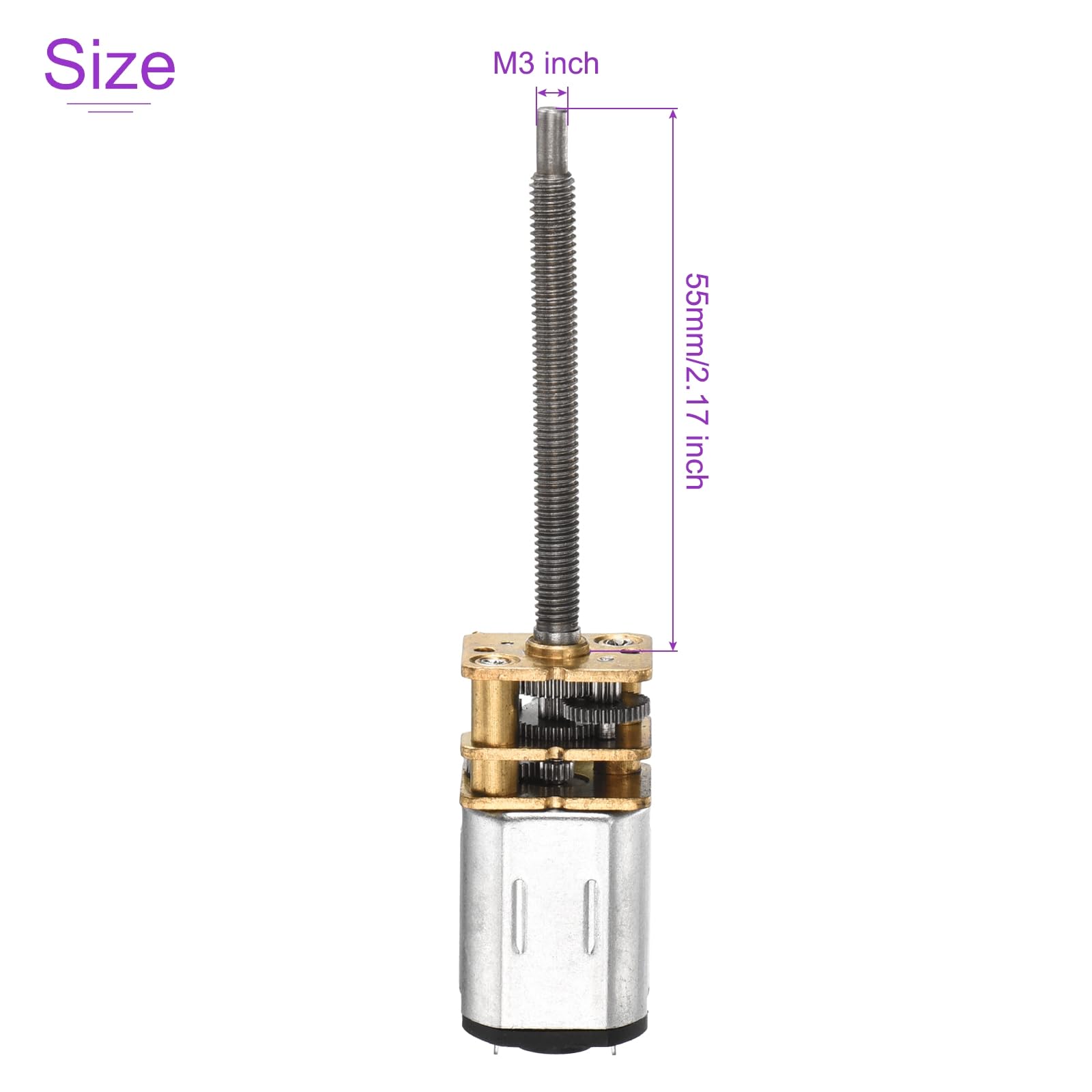 DMiotech 6V 200RPM Rated Torque 4 Output Shaft Length 55mm Micro DC Speed Reduction Motor Mini Metal Gearbox Motor for RC Car Robot Model DIY RC Toys Engine - Image 3