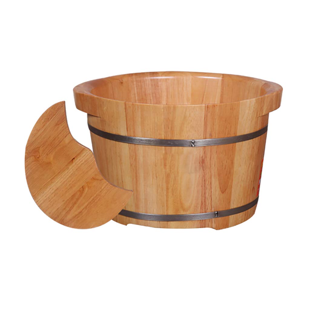 Barile per pediluvio in quercia per pediluvio, botte per pediluvio in legno massello per adulti, secchio per pediluvio in legno con coperchio, botte per pediluvio, pediluvio, botte per pediluvi