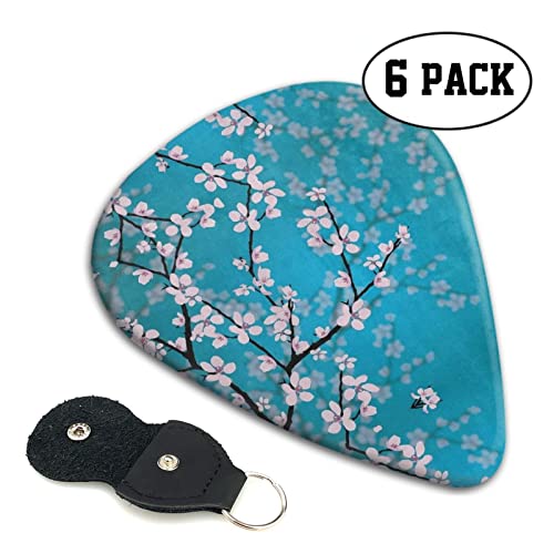 Lot de 6 médiators japonais Cherry Flowers pour guitare acoustique, guitare électrique, basse, ukulélé – fins, moyens et… - Les Beatles, Paul McCartney, John Lennon, RIngo Starr, George Harrison Lot de 6 médiators japonais Cherry Flowers pour guitare acoustique, guitare électrique, basse, ukulélé - fins, moyens et… – Image 3