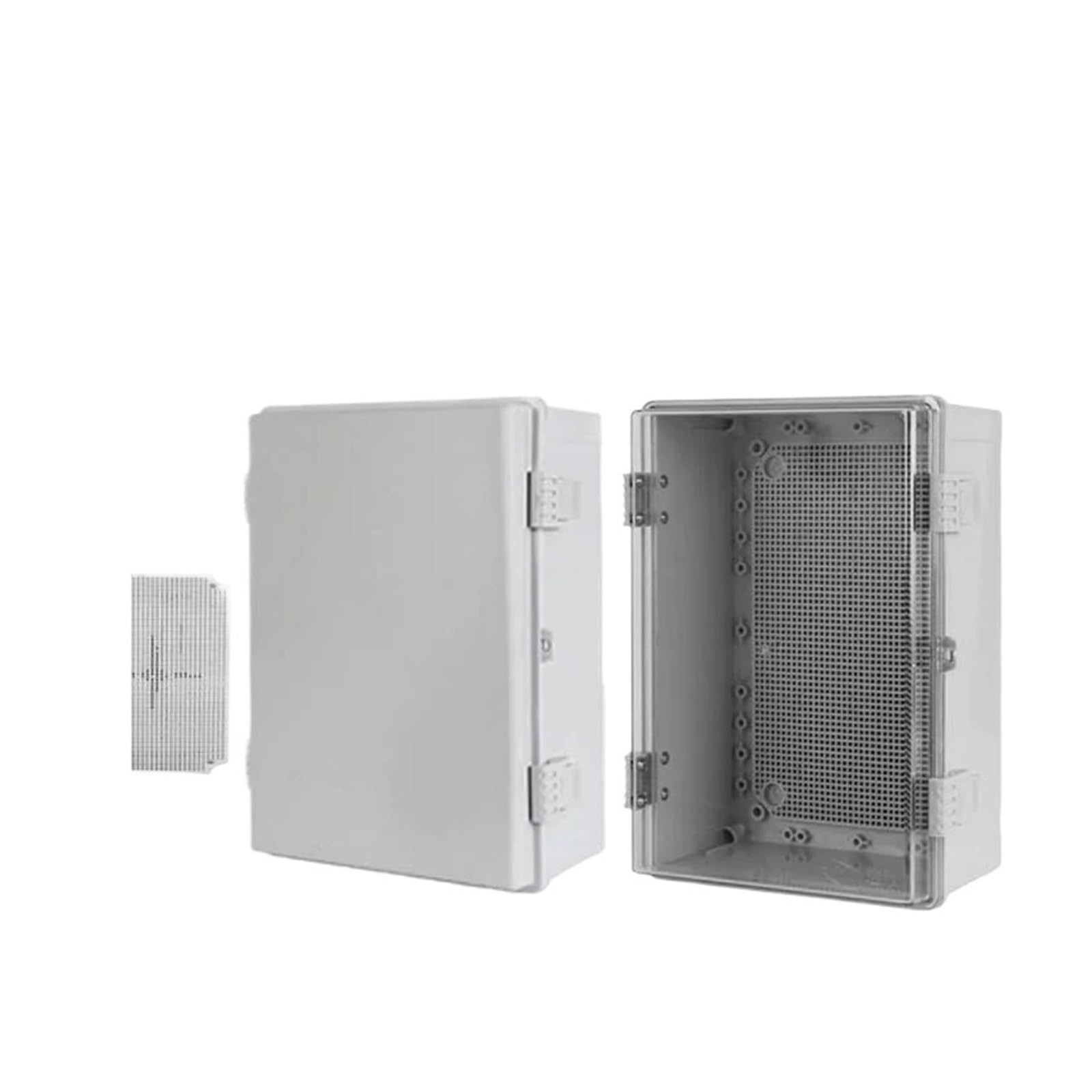 Abzweigdose Ip66 Abs-Kunststoffgehäuse Stromanschlusskasten Kunststoffkasten for den Außenbereich graue Abdeckungsbox(270x133x105mm)