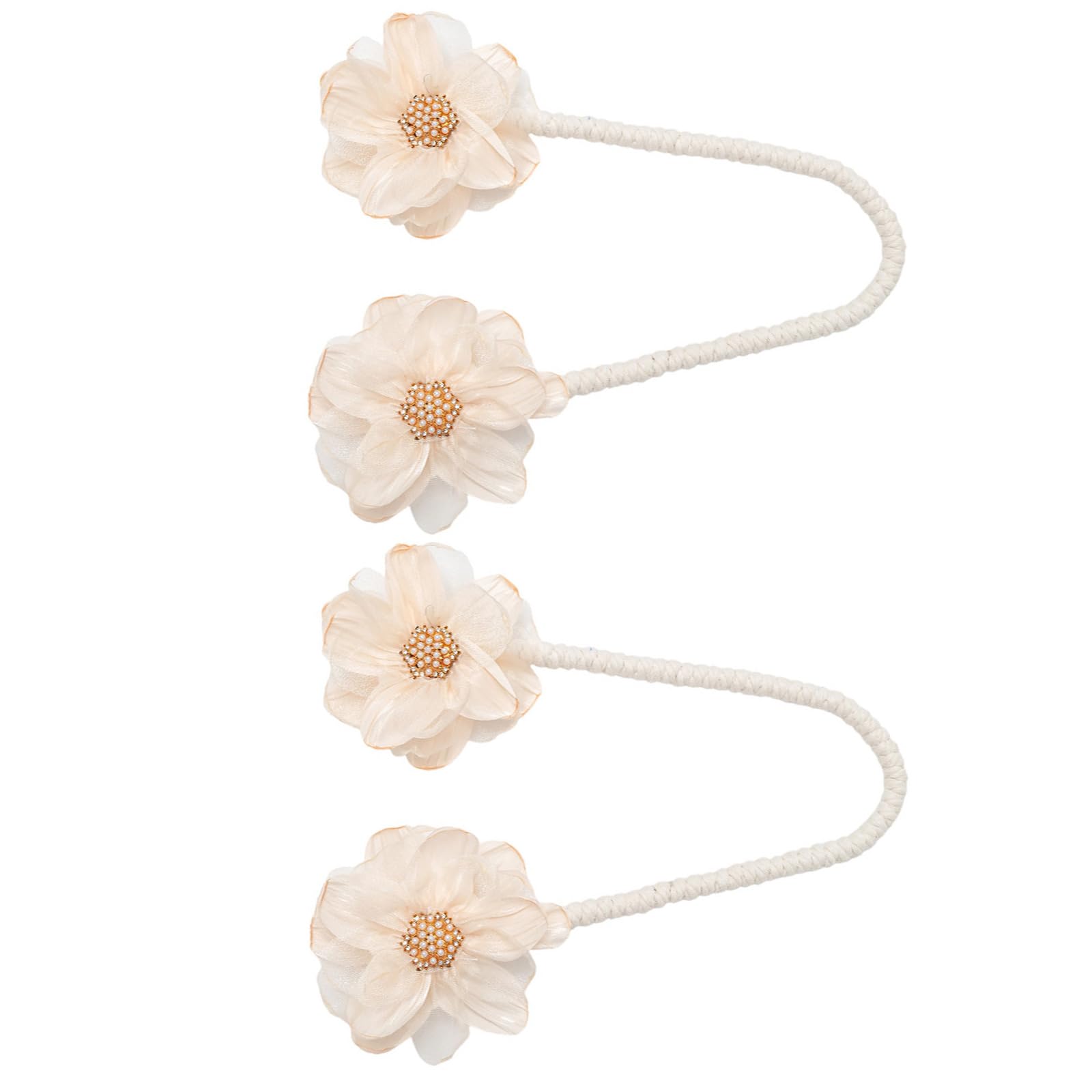 Of 2 Elegant Artificial Flower Drapery Buckles Flexible Tieback Clip Window Curtain Tiebacks Holdbacks