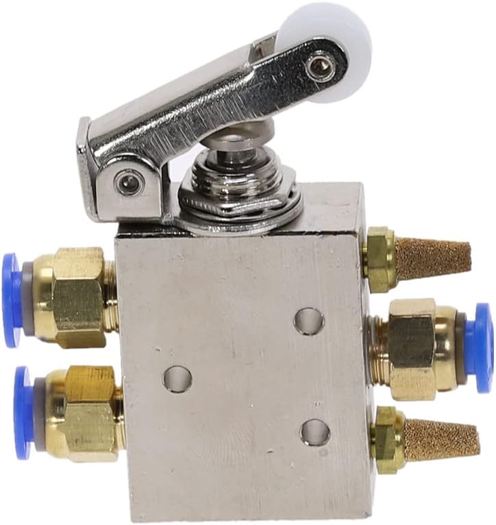 Air Valve, Toggle Switch, TAC2-41P 2 Position 5 Way Roller Lever Mechanical Pneumatic Exhaust Valves Switchs 1/8" Female Thread Fittings