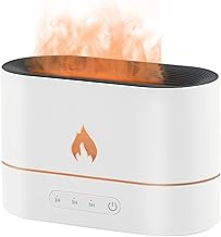 Mcbazel 200ML Flame Diffuser Essential Oil Diffuser Mist Humidifier Air Diffusers with Auto Shut-Off Protection and Timer Function Portable Diffuser for Home, Office, Bedroom, Travel - White