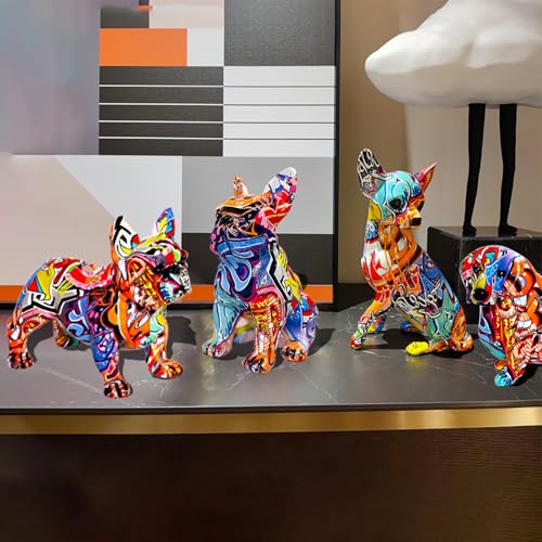 Estatua Decorativa de Perro Chihuahua en Resina miniatura 6