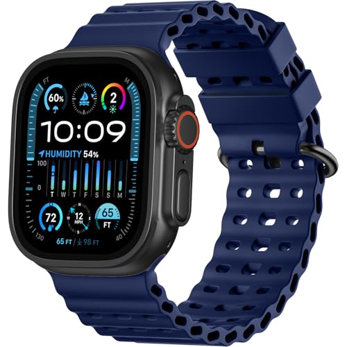 Lerobo Compatible with Apple Ultra 2 Watch Bands Ultra 3 2 1 49mm Series 11/10 46mm Series 9/8/7 45mm Series 6/5/4/SE3/SE2/SE 44mm S3/2/1 42mm, Silicone Breathable Watch Band for Men Women,