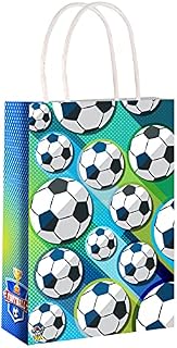 HENBRANDT 6 x Football Paper Party Bag with Handles