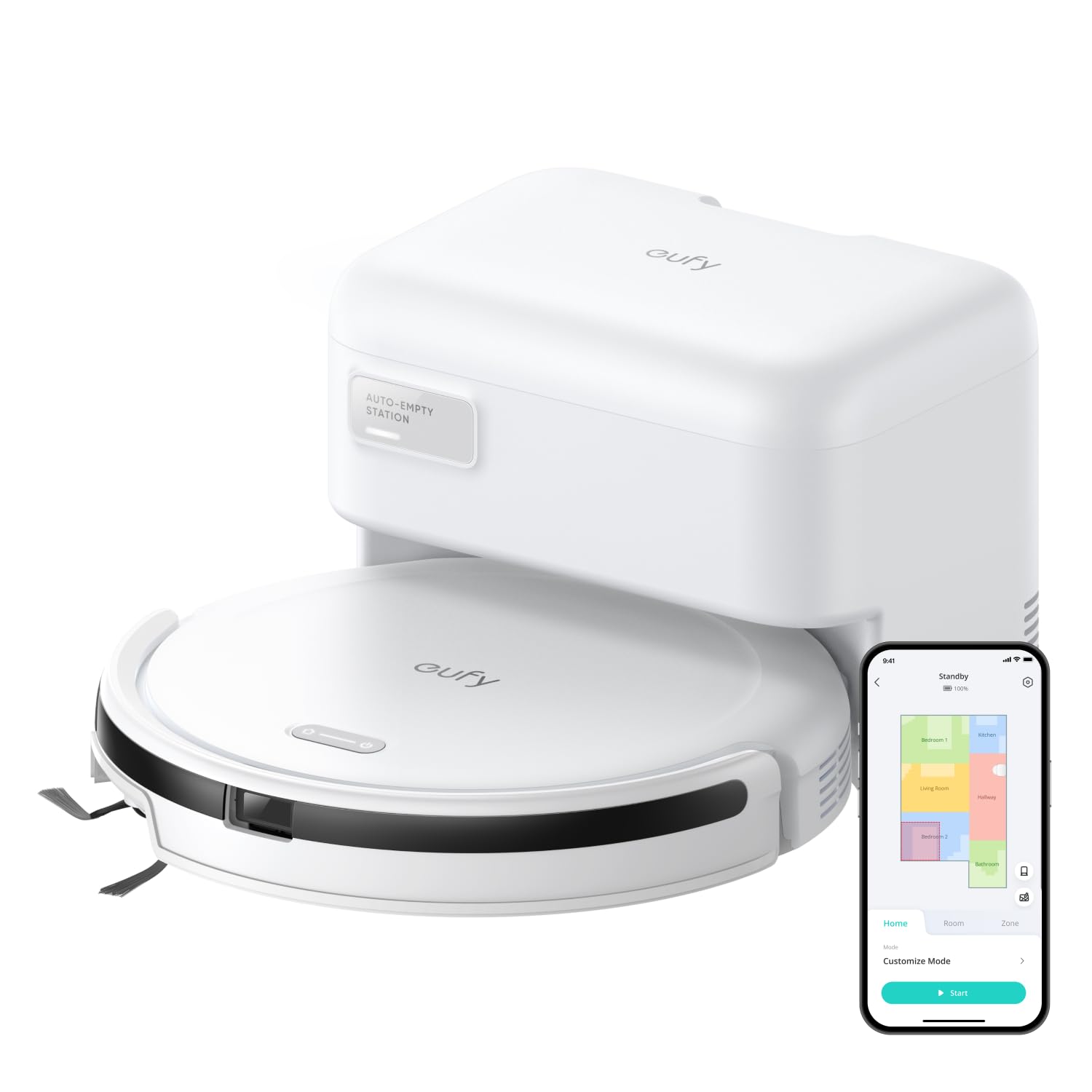 Anker eufy robot vacuum C10 ホワイト eufy by Anker Robot Vacuum C10 with Self Emptying, 8 Weeks Hands