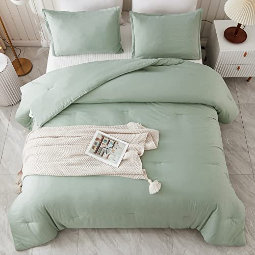 Litanika SOLID SAGE Q Queen Comforter Set Sage Green thumb #2