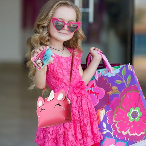 Toddler Purse for Little Girls 3-5 with Pretend Makeup Kit | Unicorn Kids Purse Accessories Play Fake Make up Set | Birthday Gifts for 4-6 Year Old Princess Toys - Thumbnail 6