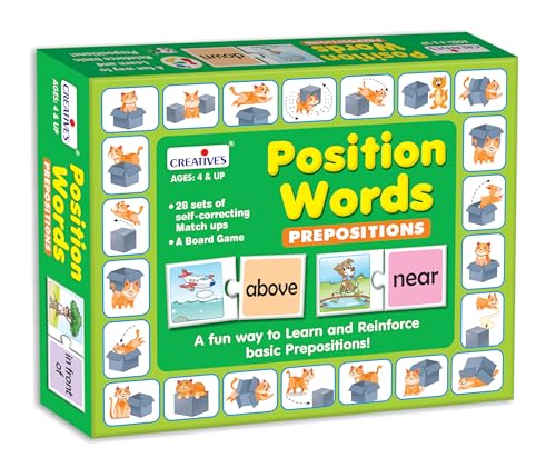 Image of Creative's Position Words | Self-Correcting Match-ups Puzzles | Board Game for Kids | Learning & Educational Toy | Reinforce Basic Prepositions | Fun Learning Boards Game | Ages 4 & Up