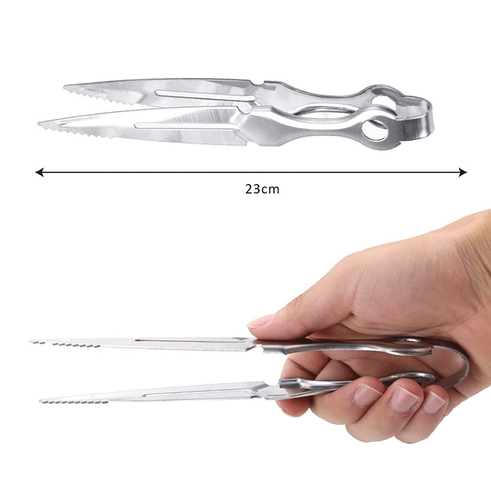 Pinzas de Cocina, 1 Unidad, Pinzas para carbón, Pinzas ergonómicas de Acero Inoxidable para Parrilla, Pinzas para Barbacoa, Pinzas para Pipa de Agua, Accesorios, Herramientas para Barbacoa