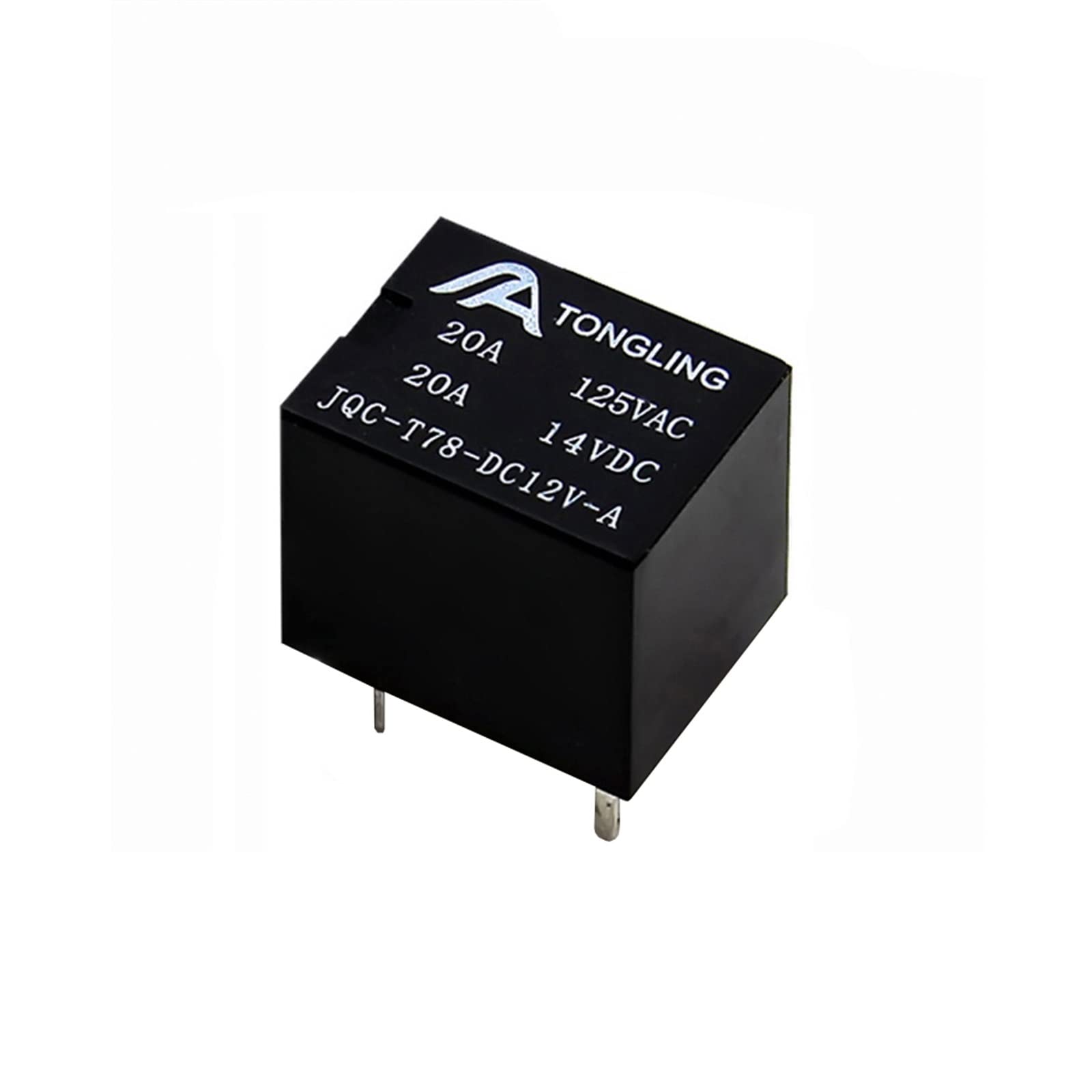 QEFHSVVZE 1PCS T78 Small Normally Open Electromagnetic Relay 5V/12V/24V 4/5Pins 20A JQC-T78-DC12V-A(4 Pin,12V)