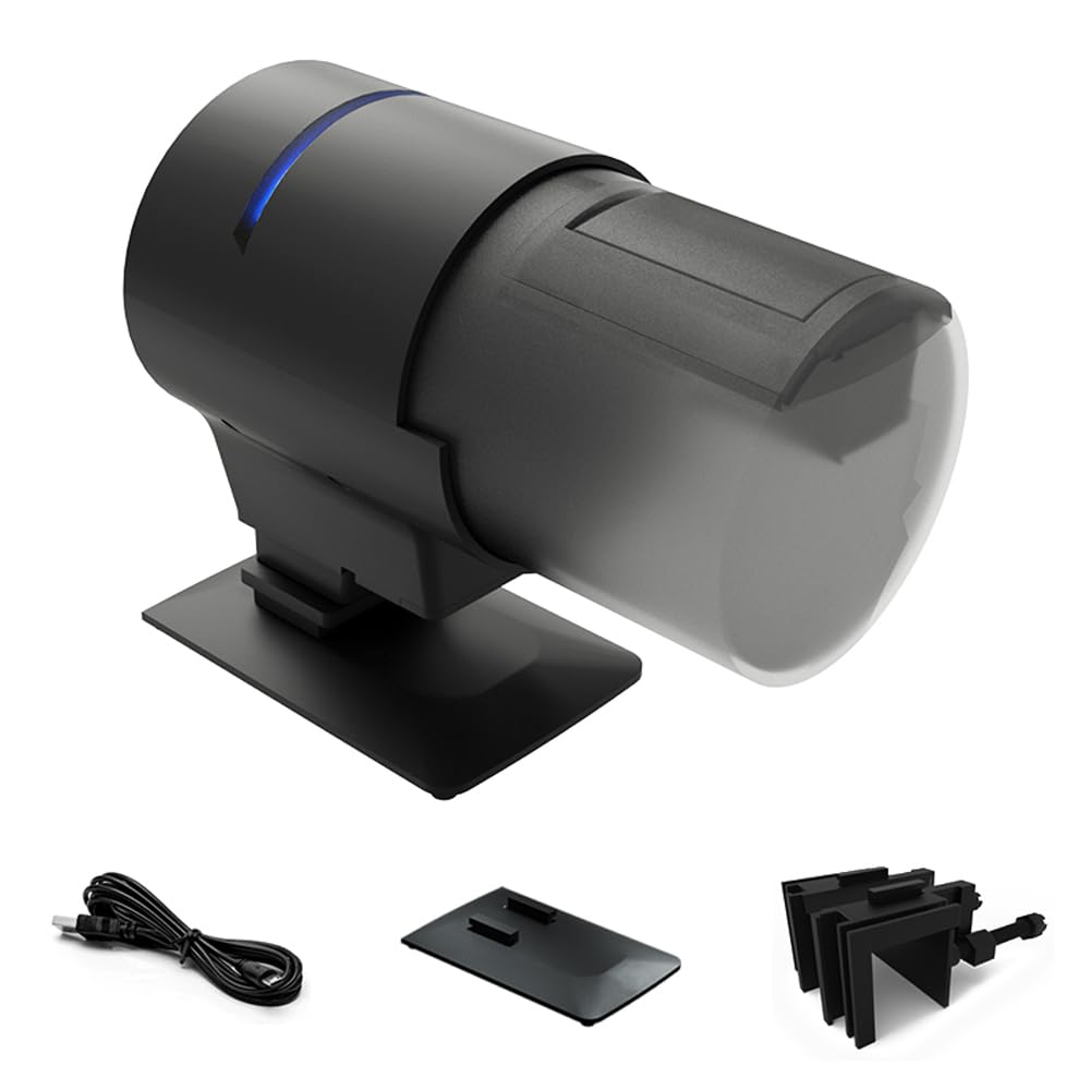 Comedero para peces Wifi HUIOP Alimentador automático de sincronización inteligente WiFi, alimentador de peces dorados para acuario, alimentador de peces de gran capacidad de 210ML, Control por aplica