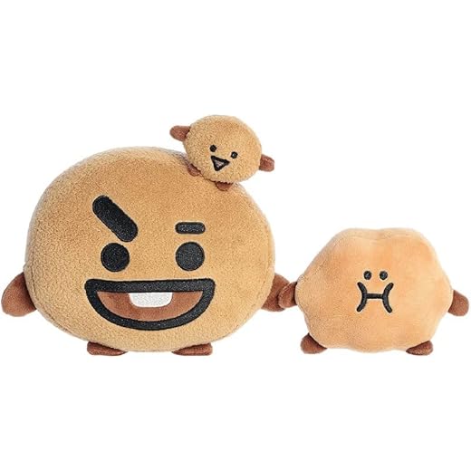 Aurora® Lovable BT21 SHOOKY Stuffed Animal - Collectible Fun - Delightful Cuteness - Brown 12 Inches